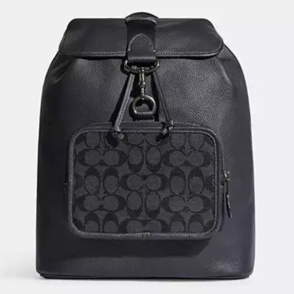 NWOT Coach Sullivan Backpack In Signature Canvas Plastic still on! - Picture 1 of 10